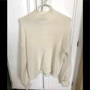 Women’s ribbed cable knit sweater